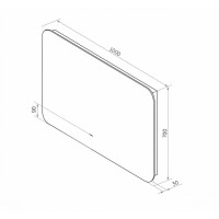 Зеркало Art&Max Ravenna AM-Rav-1000-700-DS-F, 100 см, LED-подсветка, датчик движения, бесконтактный сенсор, цвет белый