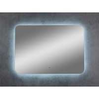 Зеркало Art&Max Ravenna AM-Rav-1000-700-DS-F, 100 см, LED-подсветка, датчик движения, бесконтактный сенсор, цвет белый