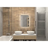 Зеркало Art&Max Ravenna AM-Rav-500-700-DS-F, 50 см, LED-подсветка, датчик движения, бесконтактный сенсор, цвет белый