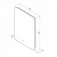 Зеркало Art&Max Ravenna AM-Rav-500-700-DS-F, 50 см, LED-подсветка, датчик движения, бесконтактный сенсор, цвет белый