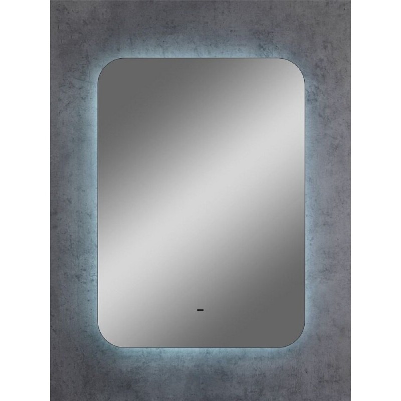 Зеркало Art&Max Ravenna AM-Rav-500-700-DS-F, 50 см, LED-подсветка, датчик движения, бесконтактный сенсор, цвет белый