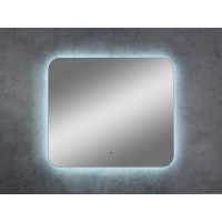 Зеркало Art&Max Ravenna AM-Rav-800-700-DS-F, 80 см, LED-подсветка, датчик движения, бесконтактный сенсор, цвет белый