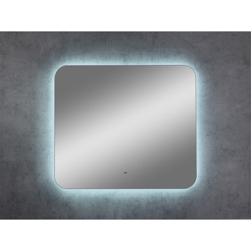 Зеркало Art&Max Ravenna AM-Rav-800-700-DS-F, 80 см, LED-подсветка, датчик движения, бесконтактный сенсор, цвет белый