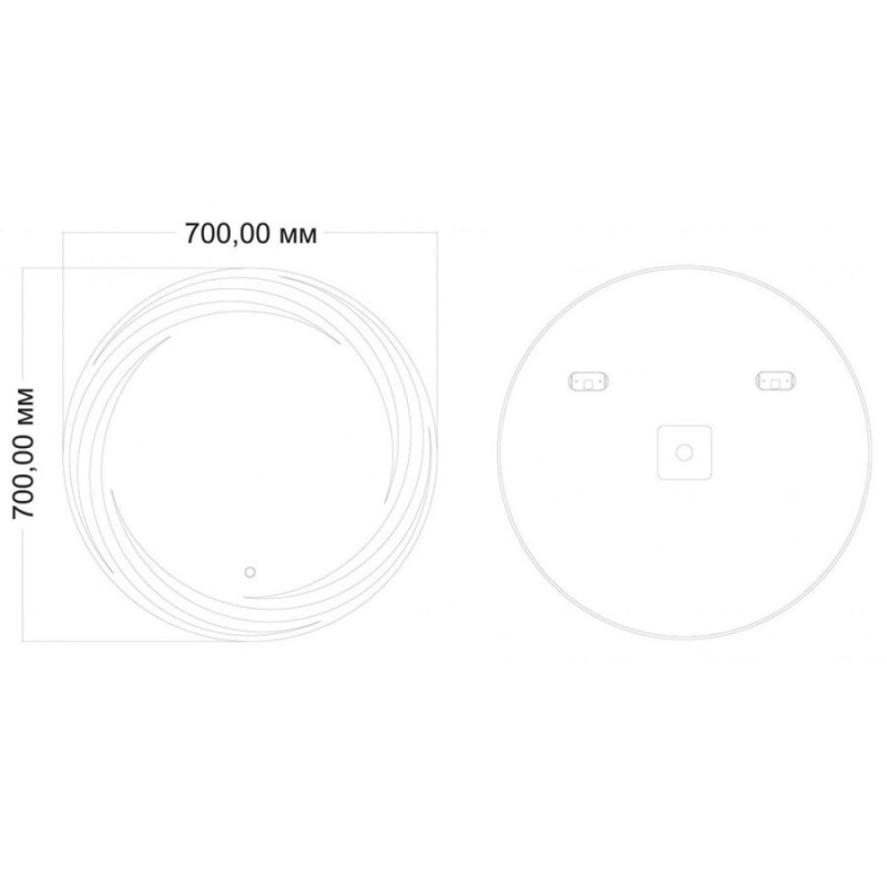 Зеркало Art&Max Romantic AM-Rom-700-700-DS-F, D70 см, с подсветкой