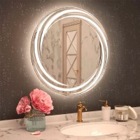 Зеркало Art&Max Romantic AM-Rom-800-800-DS-F, D80 см, с подсветкой