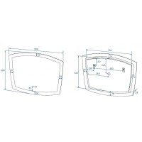 Зеркало Art&Max Roma AM-Rom-900-700-DS-F 90 см с подсветкой