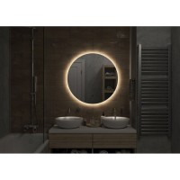 Зеркало Art&Max Sanremo 100 см с подсветкой, круглое, AM-San-1000-DS-C