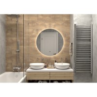 Зеркало Art&Max Sanremo AM-San-800-DS-C, 80 см, LED-подсветка, датчик движения, бесконтактный сенсор, цвет белый
