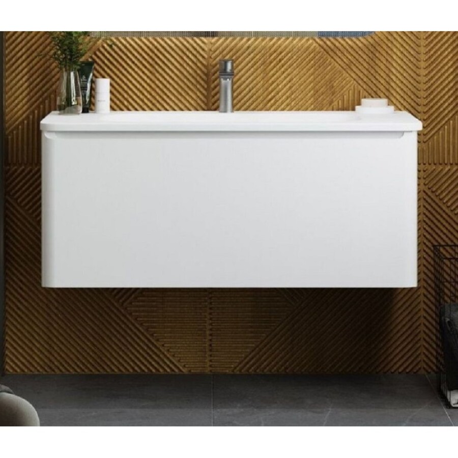 Тумба под раковину Art&Max AM-Sanremo-1000-1C-SO-BL, 100 см подвесная, bianco lucido