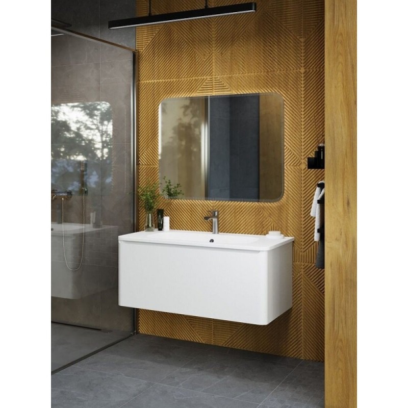 Тумба под раковину Art&Max AM-Sanremo-1000-1C-SO-BL, 100 см подвесная, bianco lucido