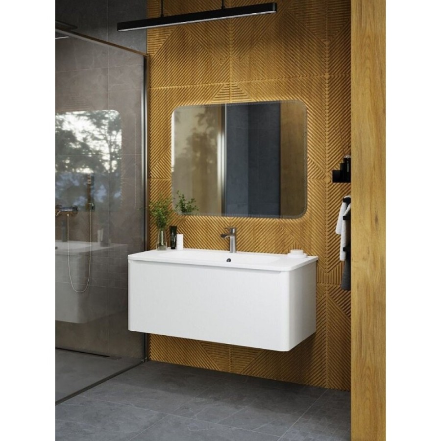Тумба под раковину Art&Max AM-Sanremo-1000-1C-SO-BL, 100 см подвесная, bianco lucido
