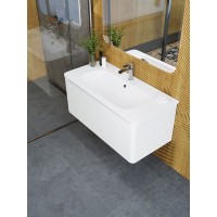 Тумба под раковину Art&Max AM-Sanremo-1000-1C-SO-BL, 100 см подвесная, bianco lucido