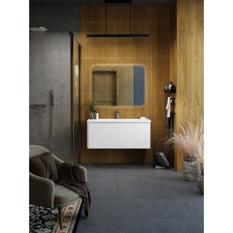 Тумба под раковину Art&Max AM-Sanremo-1000-1C-SO-BL, 100 см подвесная, bianco lucido
