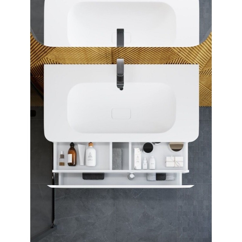 Тумба под раковину Art&Max AM-Sanremo-1000-1C-SO-BL, 100 см подвесная, bianco lucido