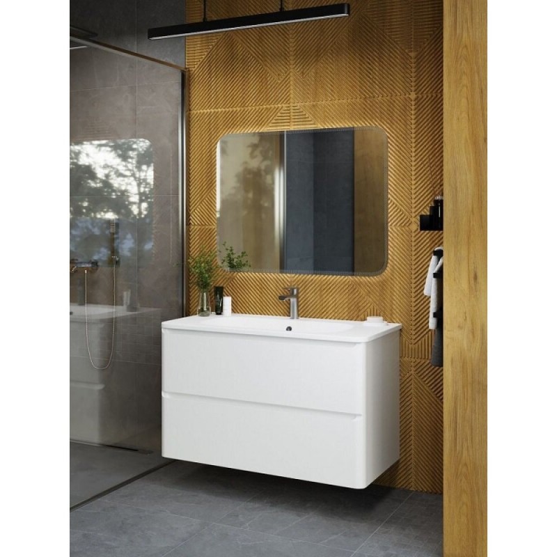 Тумба под раковину Art&Max AM-Sanremo-1000-2C-SO-BL, 100 см подвесная, bianco lucido