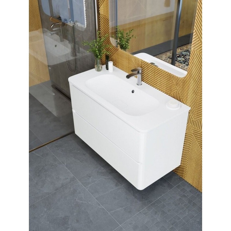Тумба под раковину Art&Max AM-Sanremo-1000-2C-SO-BL, 100 см подвесная, bianco lucido