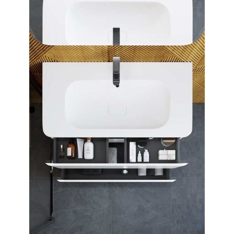 Тумба под раковину Art&Max AM-Sanremo-1000-2C-SO-BL, 100 см подвесная, bianco lucido