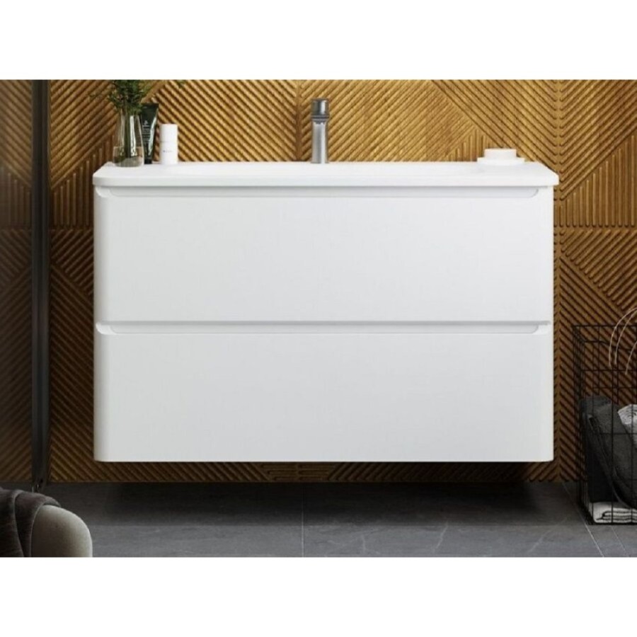 Тумба под раковину Art&Max AM-Sanremo-1000-2C-SO-BL, 100 см подвесная, bianco lucido