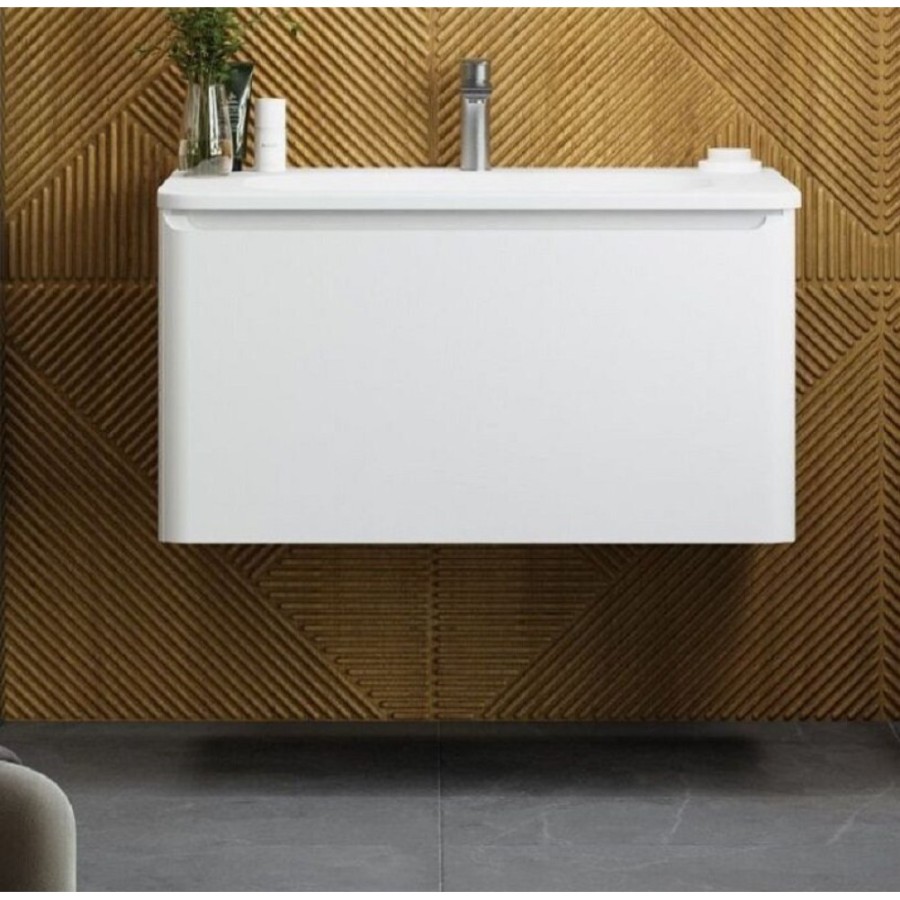 Тумба под раковину Art&Max AM-Sanremo-800-1C-SO-BL, 80 см подвесная, bianco lucido