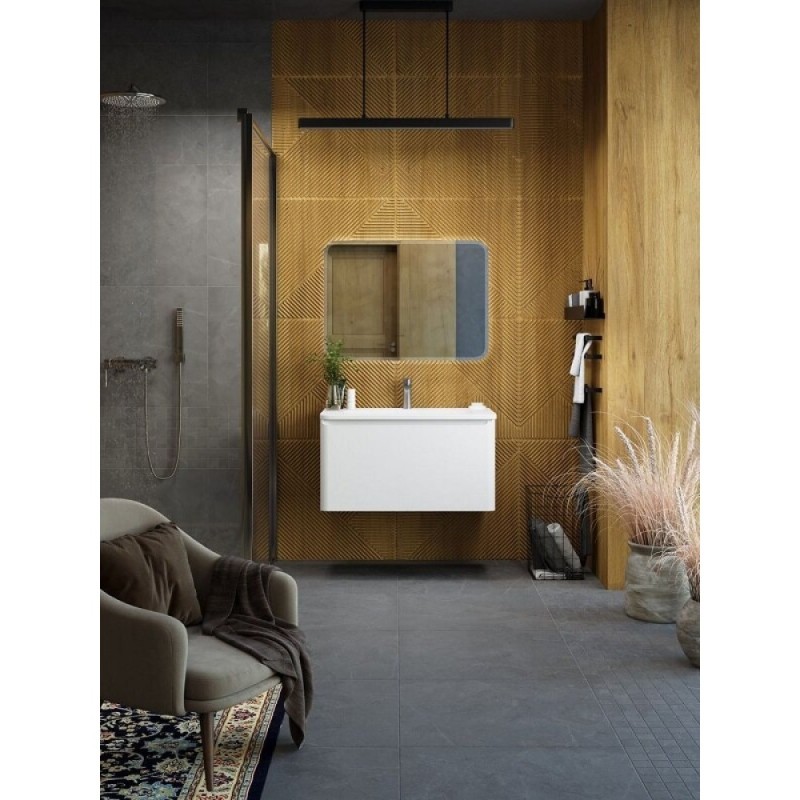 Тумба под раковину Art&Max AM-Sanremo-800-1C-SO-BL, 80 см подвесная, bianco lucido
