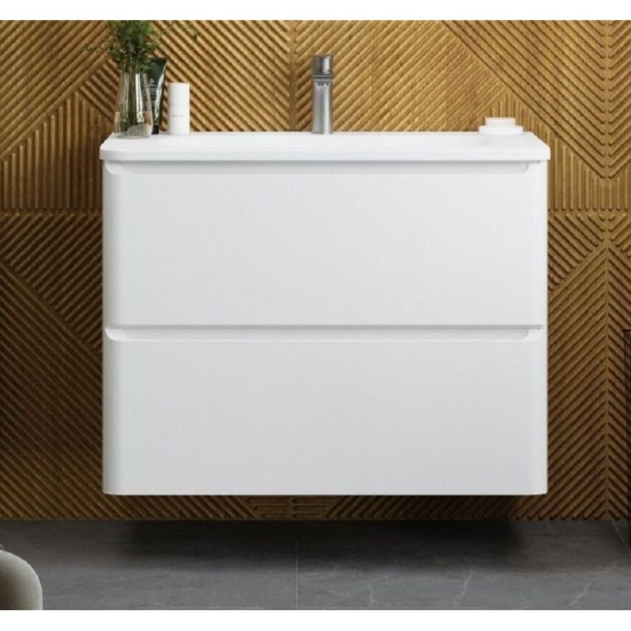 Тумба под раковину Art&Max AM-Sanremo-800-2C-SO-BL, 80 см подвесная, bianco lucido