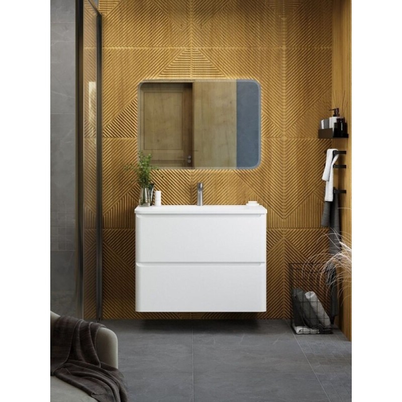 Тумба под раковину Art&Max AM-Sanremo-800-2C-SO-BL, 80 см подвесная, bianco lucido