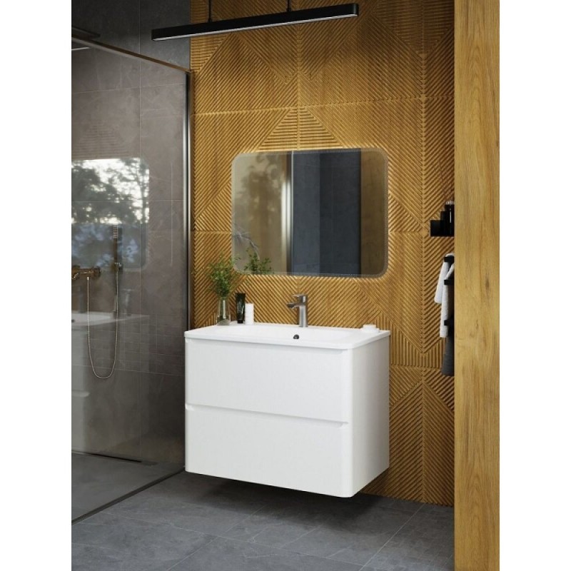 Тумба под раковину Art&Max AM-Sanremo-800-2C-SO-BL, 80 см подвесная, bianco lucido