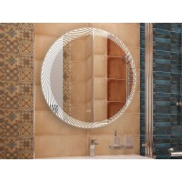 Зеркало Art&Max Sculpture AM-Scu-D770-DS-F-H 77 x 77 см с подсветкой, диммер, антизапотевание