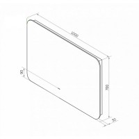 Зеркало Art&Max Siena, AM-Sie-1000-700-DS-F, 100 см, с LED-подсветкой, инфракрасный сенсор, датчик движения, диммер, цвет черный