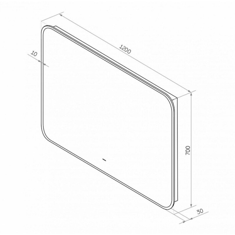 Зеркало Art&Max Siena, AM-Sie-1200-700-DS-F, 120 см, с LED-подсветкой, инфракрасный сенсор, датчик движения, диммер, цвет черный