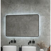Зеркало Art&Max Siena, AM-Sie-1200-700-DS-F, 120 см, с LED-подсветкой, инфракрасный сенсор, датчик движения, диммер, цвет черный