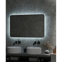 Зеркало Art&Max Siena, AM-Sie-1200-700-DS-F, 120 см, с LED-подсветкой, инфракрасный сенсор, датчик движения, диммер, цвет черный