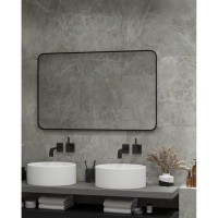 Зеркало Art&Max Siena, AM-Sie-1200-700-DS-F, 120 см, с LED-подсветкой, инфракрасный сенсор, датчик движения, диммер, цвет черный