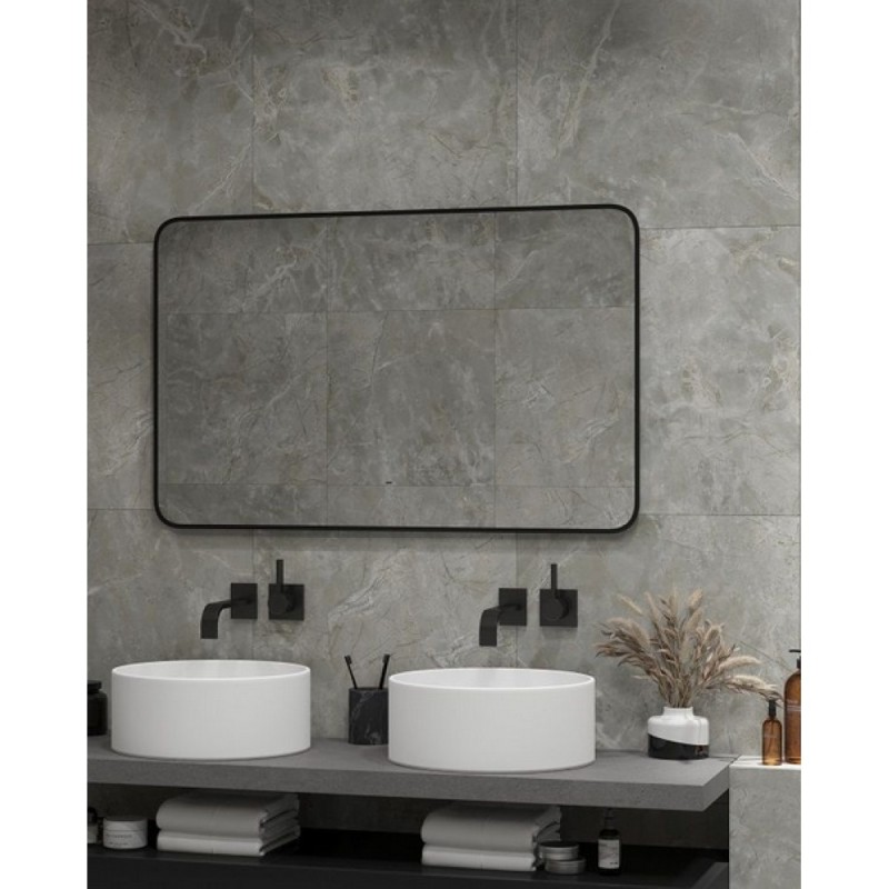 Зеркало Art&Max Siena, AM-Sie-1200-700-DS-F, 120 см, с LED-подсветкой, инфракрасный сенсор, датчик движения, диммер, цвет черный