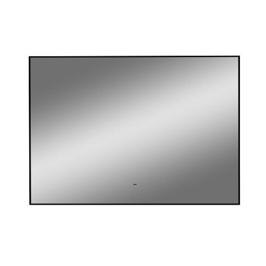 Зеркало Art&Max Sorrento, AM-Sor-1000-700-DS-F, 100 см, с LED-подсветкой, инфракрасный сенсор, датчик движения, диммер, цвет черный