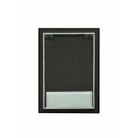 Зеркало Art&Max Sorrento, AM-Sor-500-700-DS-F, 50 см, с LED-подсветкой, инфракрасный сенсор, датчик движения, диммер, цвет черный