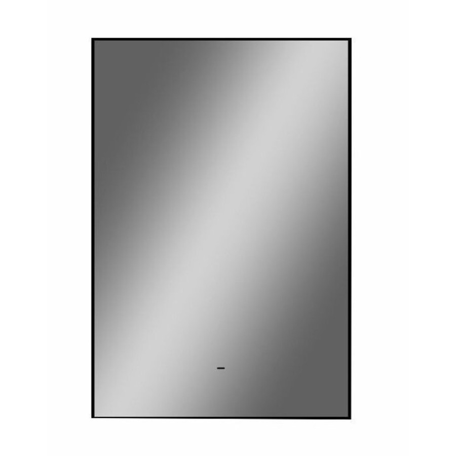 Зеркало Art&Max Sorrento, AM-Sor-600-1200-DS-F, 60 см, с LED-подсветкой, инфракрасный сенсор, датчик движения, диммер, цвет черный