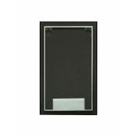 Зеркало Art&Max Sorrento, AM-Sor-600-1200-DS-F, 60 см, с LED-подсветкой, инфракрасный сенсор, датчик движения, диммер, цвет черный