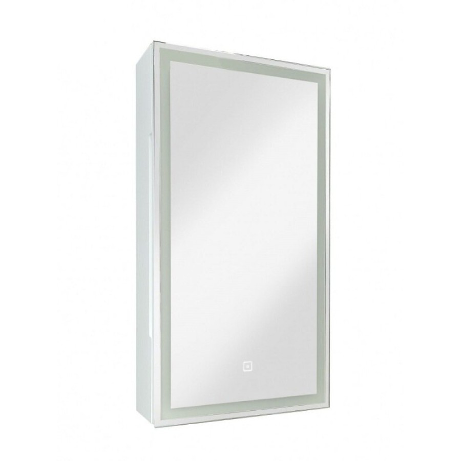 Зеркальный шкаф Art&Max Techno, AM-Tec-350-650-1D-R-DS-F, 35 см, с подсветкой, R, цвет белый матовый