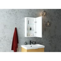 Зеркальный шкаф Art&Max Techno, AM-Tec-350-650-1D-R-DS-F, 35 см, с подсветкой, R, цвет белый матовый