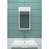 Зеркальный шкаф Art&Max Techno, AM-Tec-350-650-1D-R-DS-F, 35 см, с подсветкой, R, цвет белый матовый