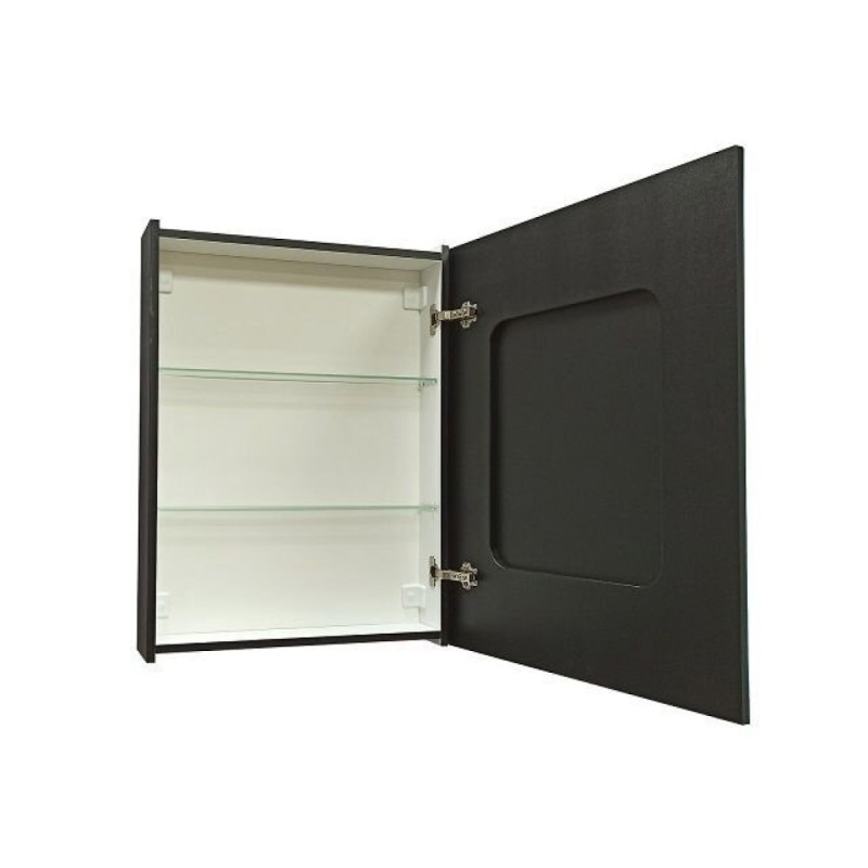 Зеркальный шкаф Art&Max Techno, AM-Tec-600-800-1D-DS-F-Nero, 60 см, с подсветкой, реверсивный, цвет черный матовый