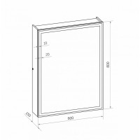 Зеркальный шкаф Art&Max Techno, AM-Tec-600-800-1D-DS-F-Nero, 60 см, с подсветкой, реверсивный, цвет черный матовый