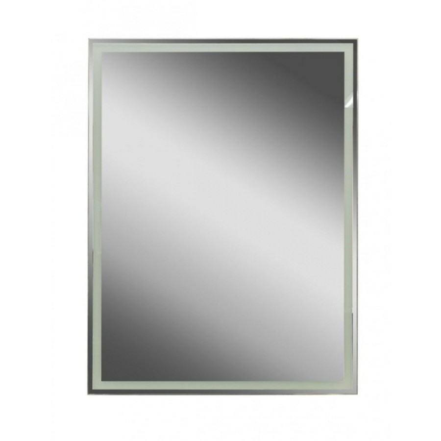 Зеркальный шкаф Art&Max Techno, AM-Tec-600-800-1D-DS-F-Nero, 60 см, с подсветкой, реверсивный, цвет черный матовый