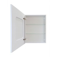 Зеркальный шкаф Art&Max Techno, AM-Tec-600-800-1D-L-DS-F, 60 см, с подсветкой, левый, цвет белый