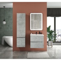Пенал Art&Max Techno AM-Techno-1600-AC-SO-LS935-L, 40 см, левый, цвет бетон лофт натуральный