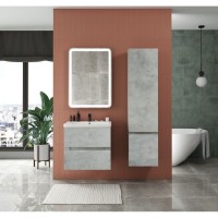 Пенал Art&Max Techno AM-Techno-1600-AC-SO-LS935-R, 40 см, правый, цвет бетон лофт натуральный