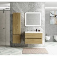 Пенал Art&Max Techno AM-Techno-1600-AC-SO-LW674-L, 40 см, левый, цвет дуб мадейра янтарь