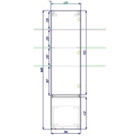 Пенал Art&Max Techno AM-Techno-1600-AC-SO-LW674-R, 40 см, правый, цвет дуб мадейра янтарь