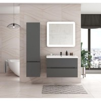 Пенал Art&Max Techno AM-Techno-1600-AC-SO-ZB815-L, 40 см, левый, цвет смоки софт